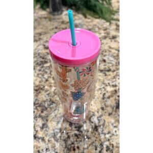NWT Simply Belle "Christmas Cookie" Plastic Tumbler with Straw — 24 oz